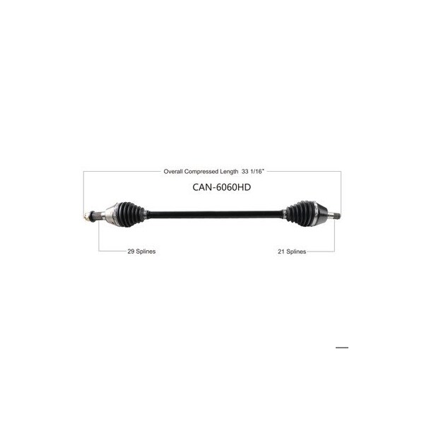 Wide Open Heavy Duty CV Axle for CAN AM HD REAR L/R X3 XRS TURBO R 18 CAN-6060HD - main